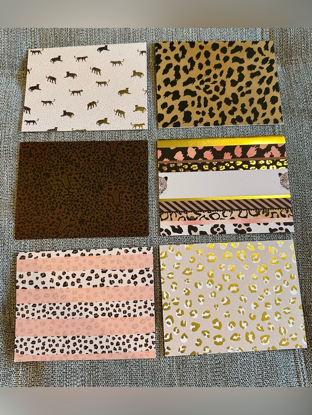 Blank Animal Print Cards